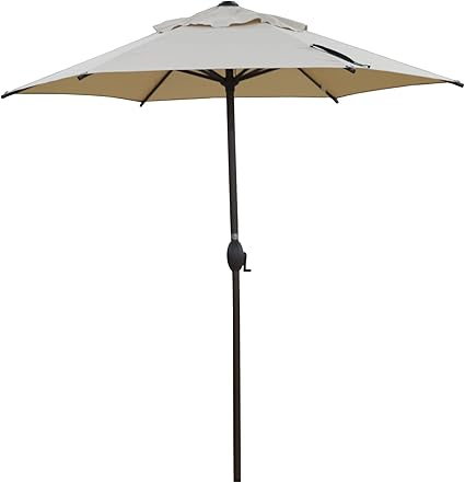 abba patio sombrilla para patio al aire libre sombrilla para mesa de mercado paraguas con boton de inclinacion y manivela para jardin cesped