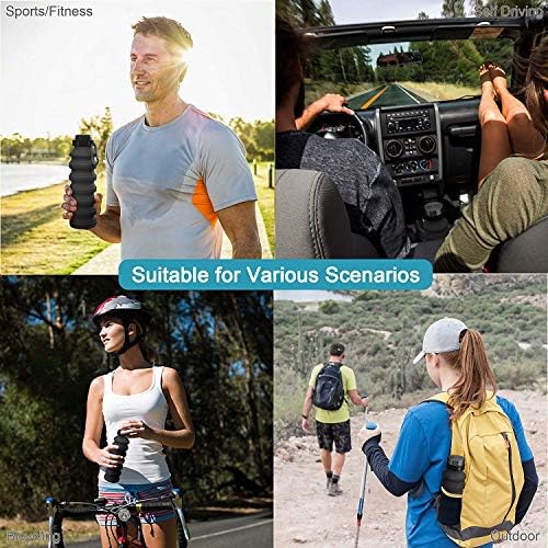 Silicone water bottle for climbing and travel, priced at $6.99.