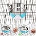 DeaLott Crate Dog Bowl, Removable Stainless Steel Coop Cup Hanging Pet Cage Bowl Large Water Food Feeder for Dogs Cats Rabbits,Birds-Blue