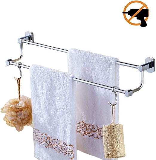 JCSW Hand Towel Rail Holder Self Adhesive Wall Mounted, Towel Rack