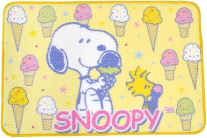 Amazon Co Jp スヌーピー バスマット 40 60cm Snoopy 裏面滑り止め加工 イエロー ホーム キッチン