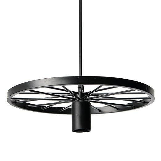 Vintage Industrial Loft Pendant Light Retro Iron Wheel Hanging