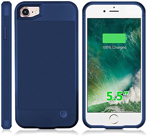 iPhone 6 Plus 6s Plus Battery Case, 3600mAh Ultra Slim Power Charging Case for iPhone 6 Plus 6s Plus(5.5 inch) Extended Battery Charger Case Juice Pack Air -Blue