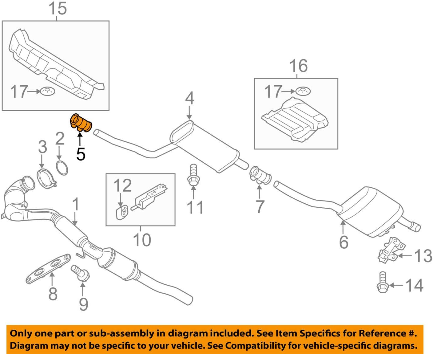 Amazon.com: Volkswagen 1K0 253 141 T, Exhaust Clamp: Automotive