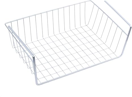 Amazon Xigeapg 棚の下の収納スペース 棚のためのバスケット 蔵書のプラカード キッチン用 シルバー キッチン収納 オンライン通販