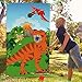 Funnlot Dinosaur Games Birthday Dinosaur Party Decorations Dino Party Activities Dinosaur Toss Games Outdoor Dino Party Games with 3 Bean Bags Dinosaur Party Supplies for Kids and Adults(T-Rex Game