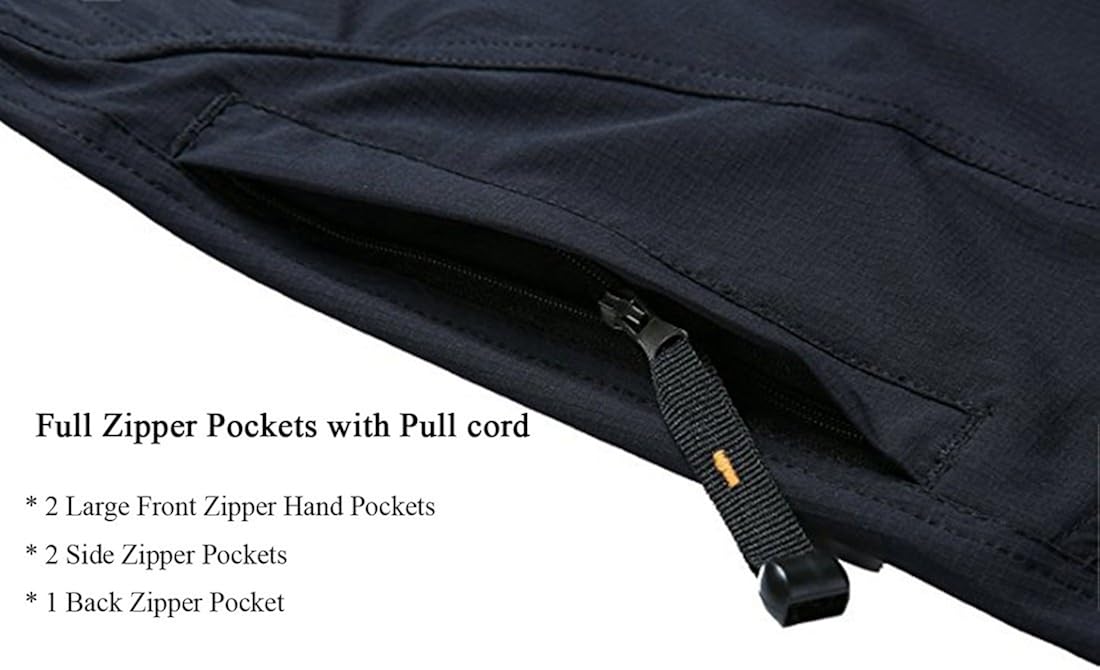 TBMPOY Men's Outdoor Quick-Dry Lightweight Waterproof Hiking Mountain Pants with Belt : Clothing