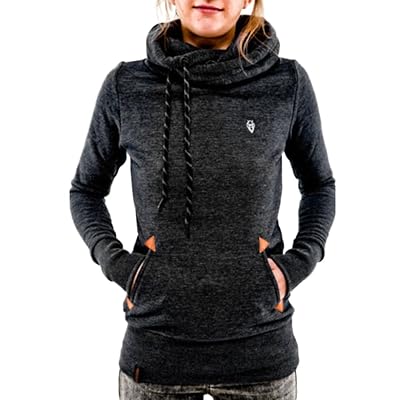 Buy ZHU Women Long Sleeve Pocket Hoody 