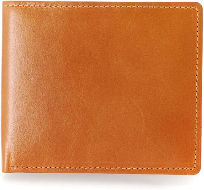 Amazon Co Jp バンタンレザー メンズ 二つ折り財布 小銭入れ無し キャメルブラウン 牛革 札入れ 茶色 男性用 日本製 Made In Japan シューズ バッグ