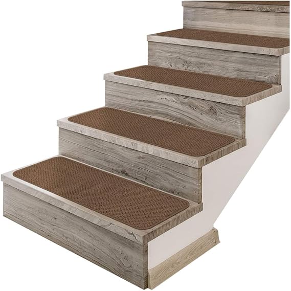 House, Home and More Set of 12 Adhesive Carpet Stair Treads