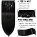 Clip in Human Hair Extensions 11 inch #Lyons blue