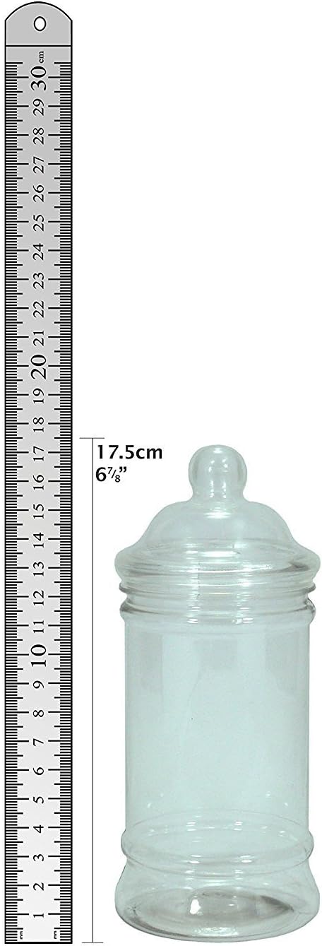 Britten & James Sweet Shop Party Pack of 10 clear plastic jars with Victorian Style screw top lids and 100 FREE bags. Ideal for wedding tables parties - Image 4
