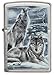 Zippo Mazzi Wolves Pocket Lighter, Brushed Chrome