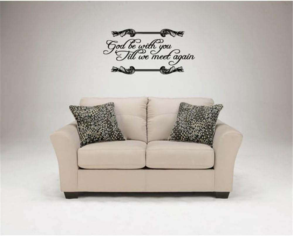 Amazon Com 25 Home Decor Motivational Wall Sticker Quotes God Be With You Till We Meet Again Home Kitchen