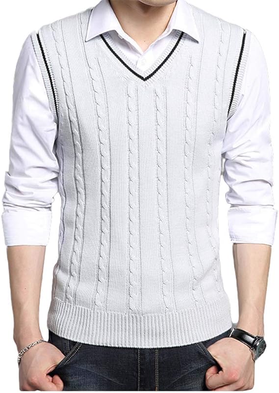 Amazon ニットベスト メンズ Vネック ビジネス カジュアル セーターベスト メンズ ニット 秋冬春 ニットベスト トップス 通学 通勤 袖なし メンズ ベスト セーター ビジネス 暖かい 無袖 メンズ ウール ベスト 通販