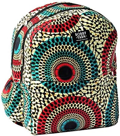 Bobby Yarn Lightweight Backpack Made from African Print Wax Material Suitable for Laptops, College
