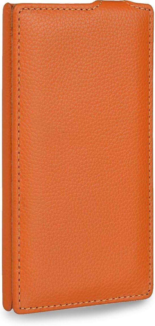 StilGut UltraSlim Genuine Leather Case for Nokia Lumia 1020, Orange - Image 4