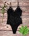 gagaopt Women One Piece Lace Bodysuit Mesh Babydoll Teddy Lingerie Large, Black