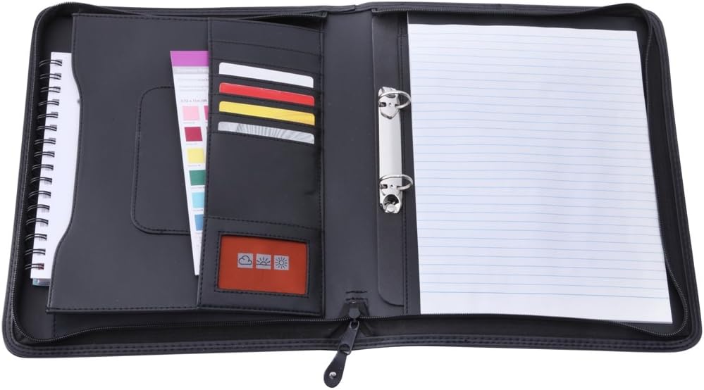 A4 Zipped Conference Folder Portfolio 2 RING BINDER Holds TABLET