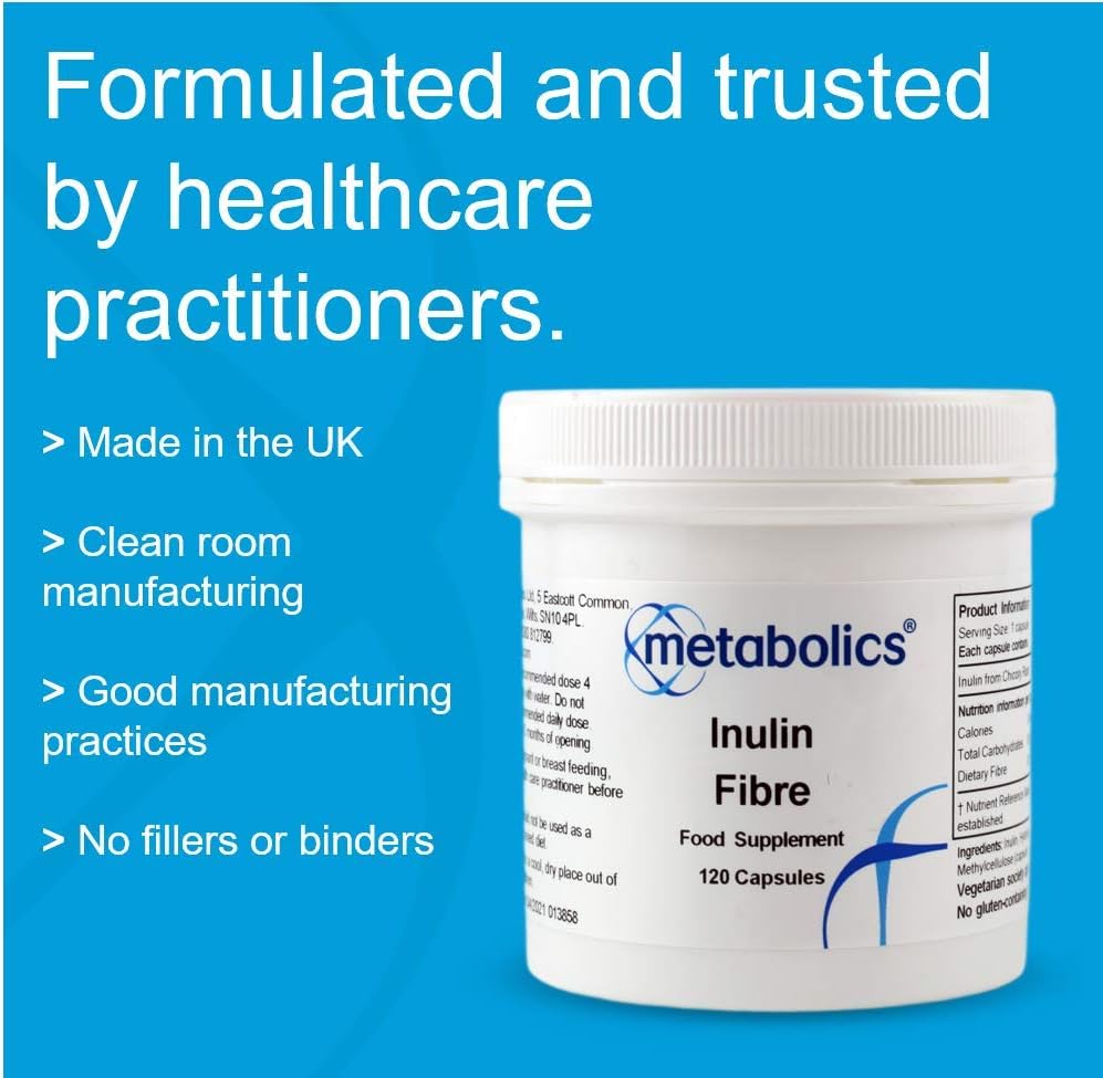 Metabolics Inulin Fibre Supplement 585mg, 120 count (Pack of 1) - Image 3