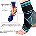 Plantar Fasciitis Ankle Brace Sock, Compression Achilles Tendon Support Sleeve with Adjustable Strap for Eases Swelling,Joint Pain Foot Pain Relief from Heel Spurs