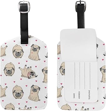 pug luggage tag