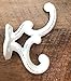 Set of 6 Addison Antique Cast Iron Double Coat Hook, Curtain Rod's, Shabby Chic,Wall Mounted Hooks, Excellent for Coats, Bags, Hats, Hanging Decor, Towels, Scarf's -by Ashes to Beauty (Distress White)