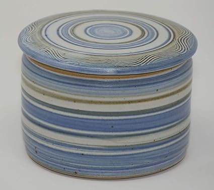 original französische wassergekühlte keramik butterdose, nie mehr harte butter zum frühstück, groß, zylinderförmig 250 g butt