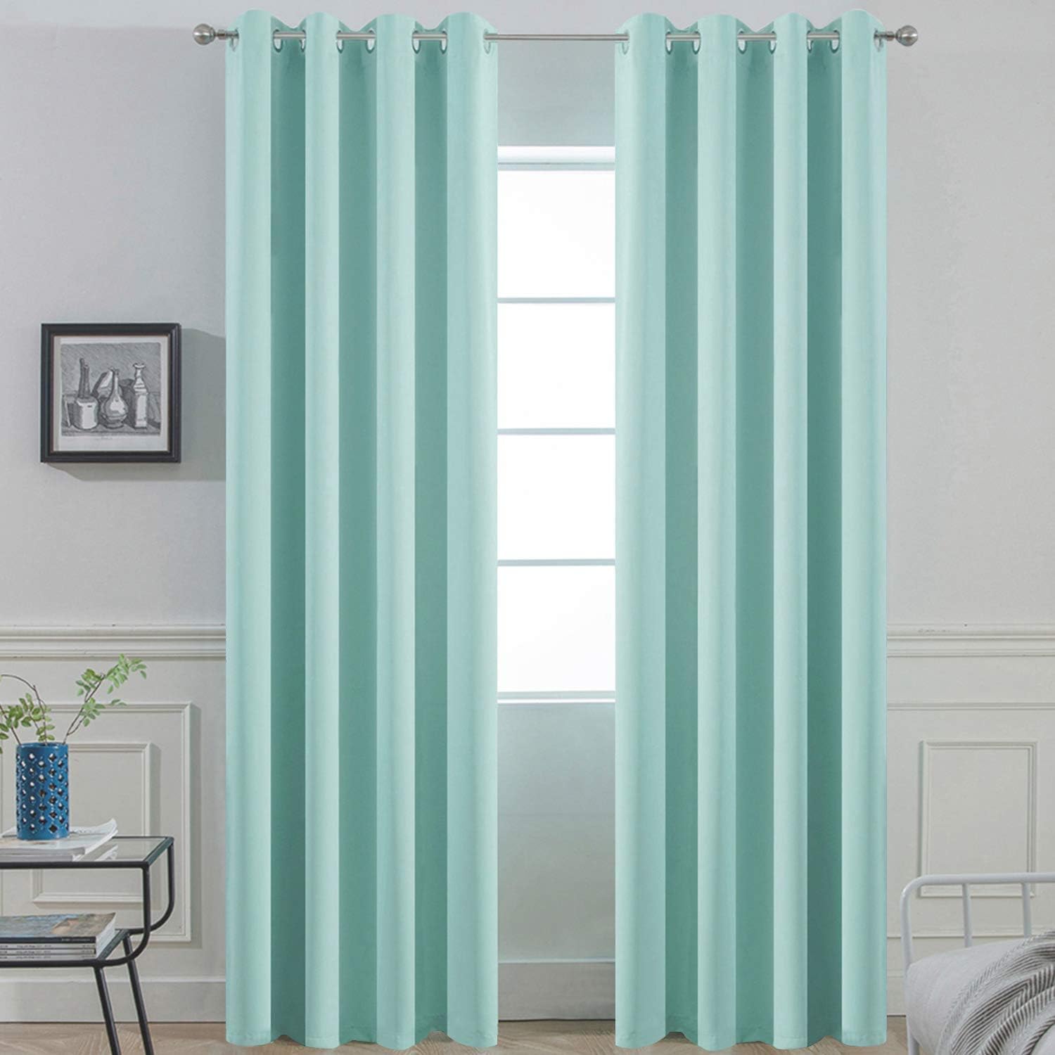 Best turquoise and coral living room curtains