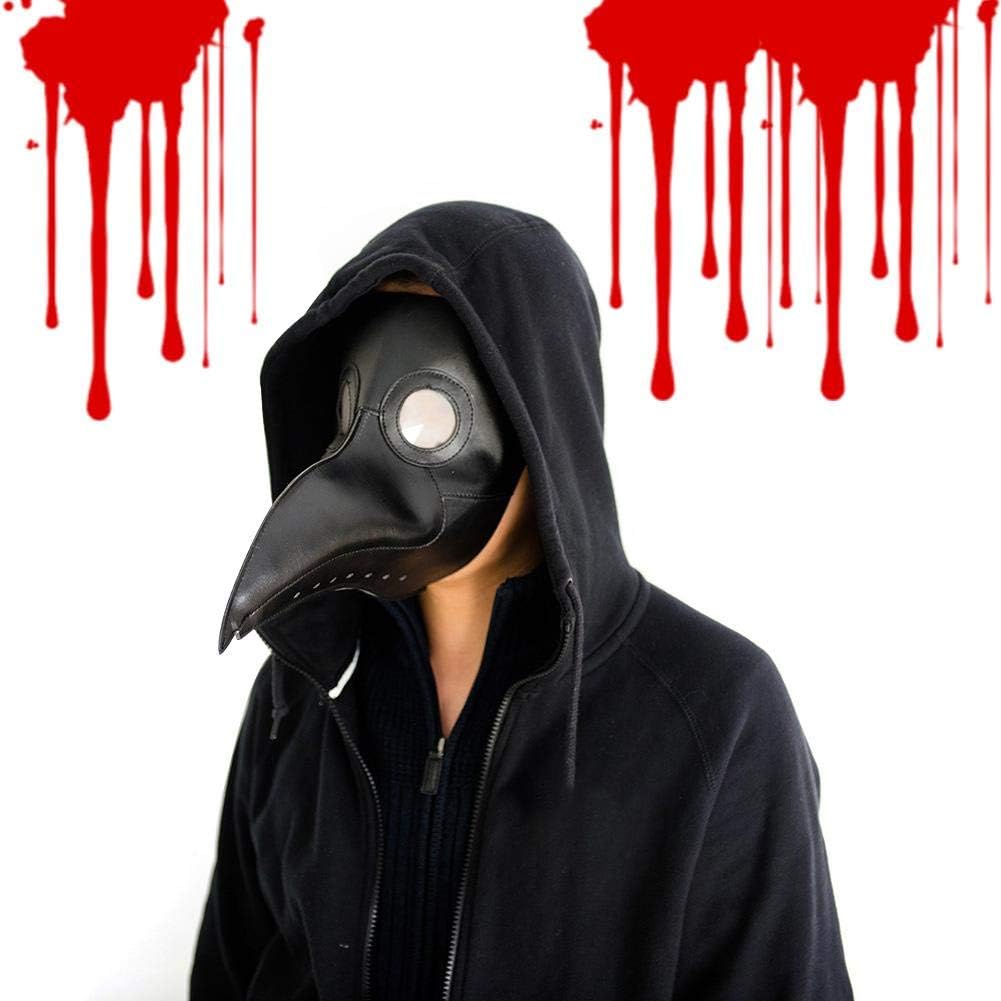 xiangpian183 Plague Doctor Bird Mask Long Nose for Adults Funny Halloween Party Costume Cosplay Props (PU)