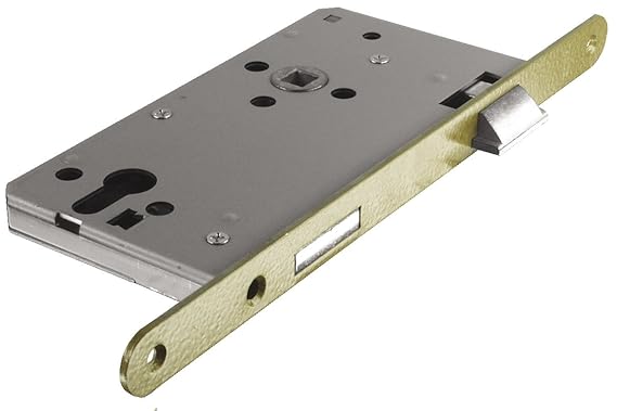 ABUS Tür-Einsteckschloss Profilzylinder THZ90 HG R hammerschlag-gold für DIN-rechts Türen 20817