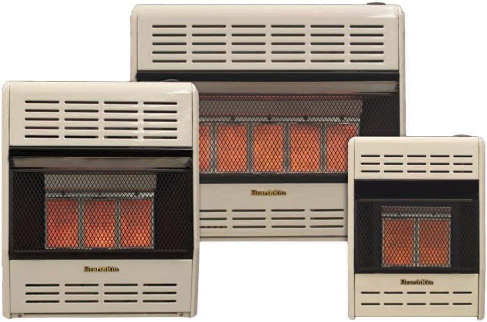 Dreffco Hearthrite Vent-Free Infrared Gas Heater, Thermostat, Natural, Propane Gas