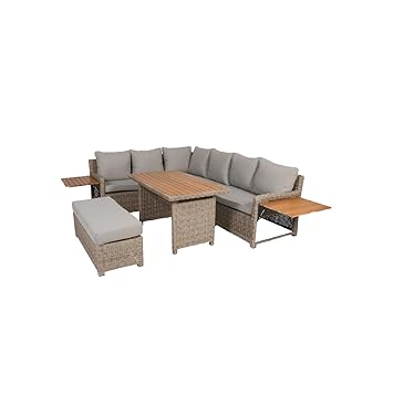 Greemotion Verona Garden Lounge Set Polyrattan 4 Piece Corner