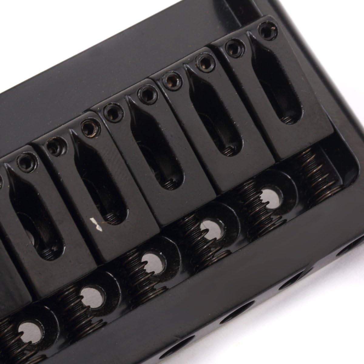 Musiclily 52.5mm Edged Fixed Hardtail Guitar Bridge for 6 String Electric Guitar, Black - Image 4
