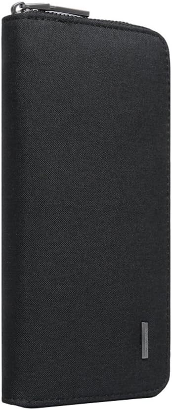 VRIKOO Mens Oxford Long Wallet Metal Zipper Bifold Purse Bag