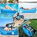 Legit Camping Inflatable Lounger with Carrying Bag & Pockets for Indoors/Outdoors – Blow up Couch & Inflatable Sofa with Headrest & Securing Stake- for Camping Beach or Pool (Light Blue)