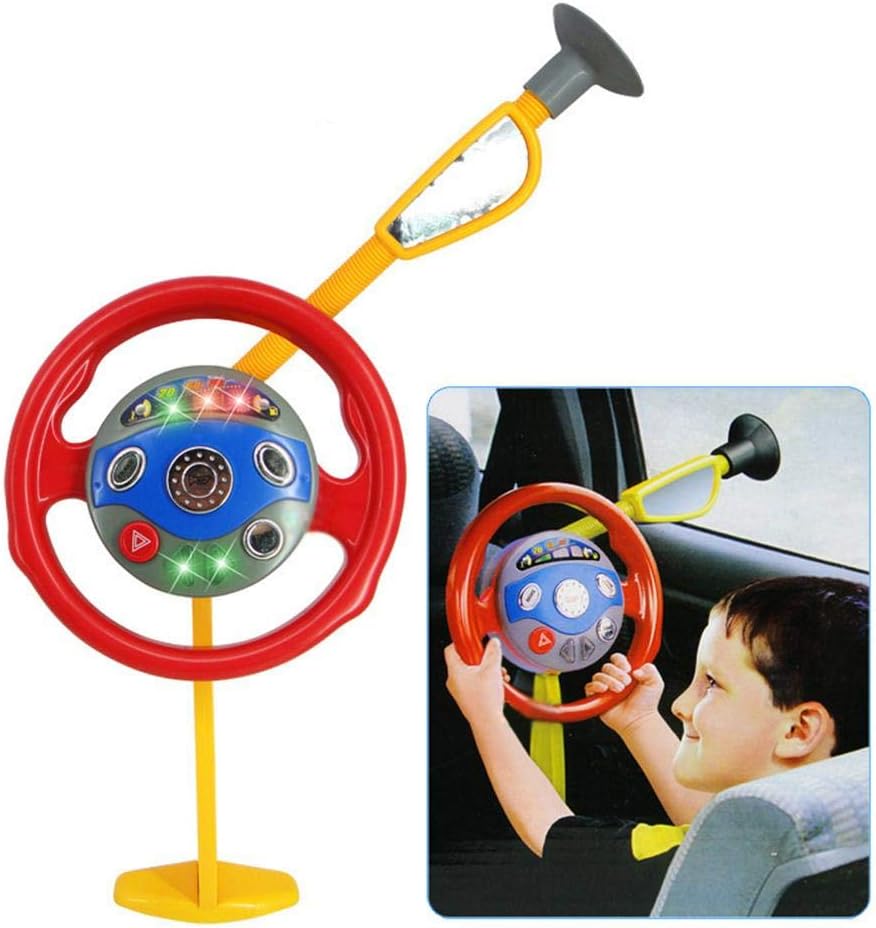 katiway Volant Jouet Enfant, Simulé Conduite Volant Voiture Enfants avec Lumière et Musique