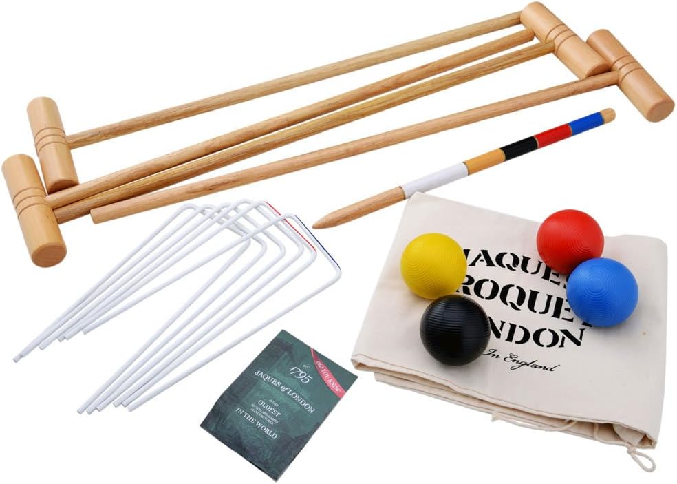 Super Saturday Jaques Of London Croquet Set Tonbridge In Durable Canvas