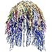 6-Pack Glam Tinsel Party Wigs Halloween Costume Accessory - Dress Up Theme Party Roleplay & Cosplay Headwear (Rainbow)