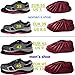 Shoe Covers Reusable and Washable,Safety Shop Non-Slip Boot Cover for Indoors, 2 Pairs(Wine Red&Blue)