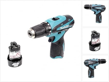 Makita DF 330 D 10,8 V Li-Ion Akku grün mit 1 x Makita BL1013 Akku, ohne Lader, ohne Koffer