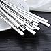 LIUNA Reusable Metal Chopsticks 304 Stainless Steel Chopsticks 9 Inch Mirror Polish Square Chop stick 5 Pairs Gift Set