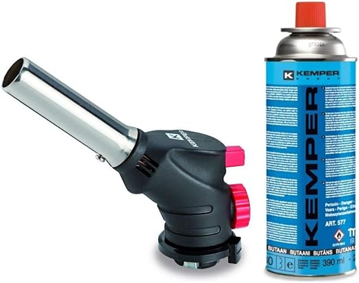 Soplete de Gas con Baionnette para cartucho con válvula butano propano multifunción