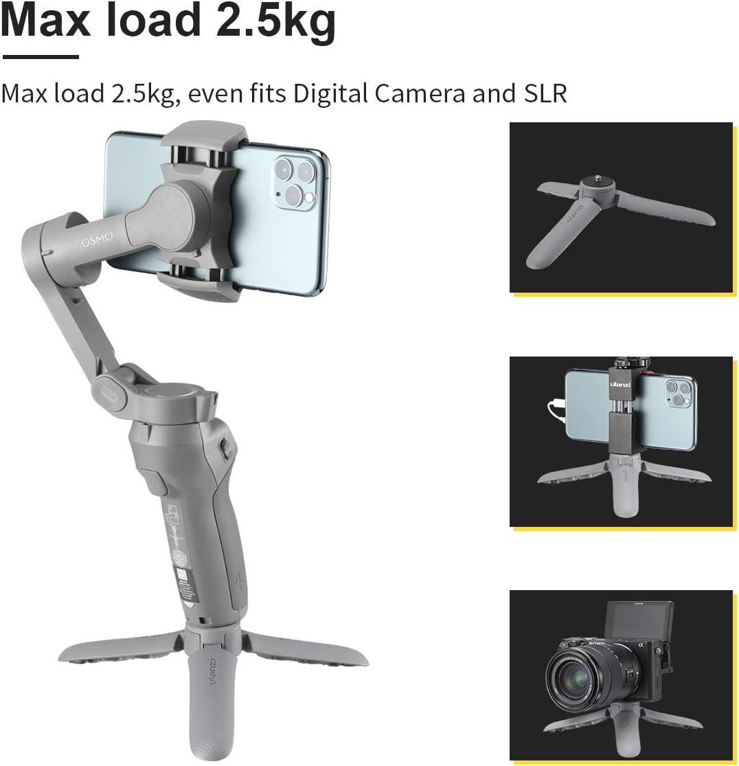 Osmo Mobile 3 4 Tripod, Potable Phone Tripod for iPhone Gimbal Tripod Stand Compatible with Gopro Hero 8 Black DJI Osmo Mobile 2 3 Osmo Pocket Osmo Action ZHIYUN Smooth 4 Q2 : Camera & Photo