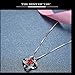 Casfine Red Cubic Zirconia Necklace - January Birthstone Jewelry Necklace White Gold Birthstone Necklace for Women