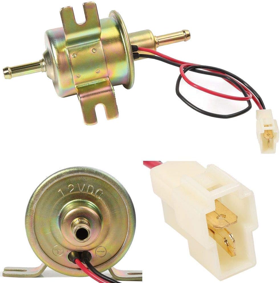 Inline Fuel Pump 12v Electric Transfer Universal Low Pressure Gas Diesel Fuel Pump 2.5-4psi HEP-02A: Automotive