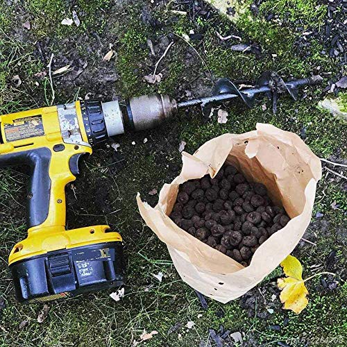 SETROVIC Garden Auger Drill Bit, 3" x 12" Post Hole Digger Rapid Flower Bulb Planter Bedding Plant Auger Earth Auger For 3/8" Hex Drive Drill, Black