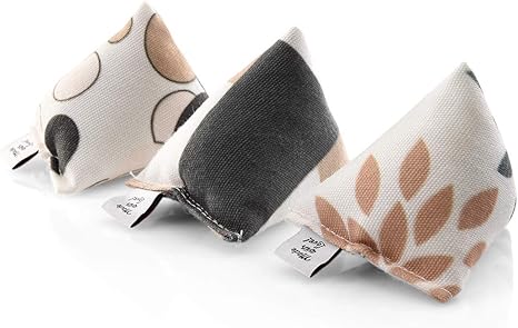 Canadiancat Company Lot De 3 Mini Pyramides Brown Gris Coussin Doudou Avec Herbe A Chat Pour Chat Amazon Fr Animalerie