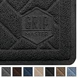 GRIP MASTER Durable Premium Cat Litter Mat (35x23), Highly Effective, XL Jumbo, No Phthalate, Water Resistant, Traps Litter from Box and Cats, Scatter Control, Mats Soft on Kitty Paws (Black)