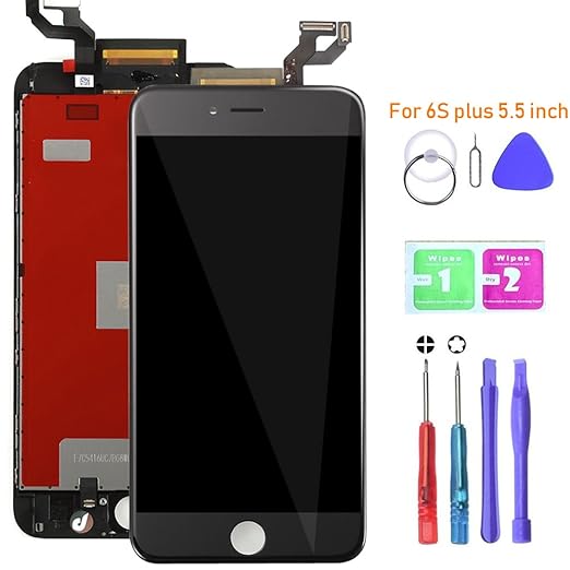 Ersatz-LCD-Display für iPhone 6S Plus, Touchscreen, Digitalisierer, mit Rahmen, Komplett-Set mit Werkzeugen, 14 cm (5,5 Zoll)